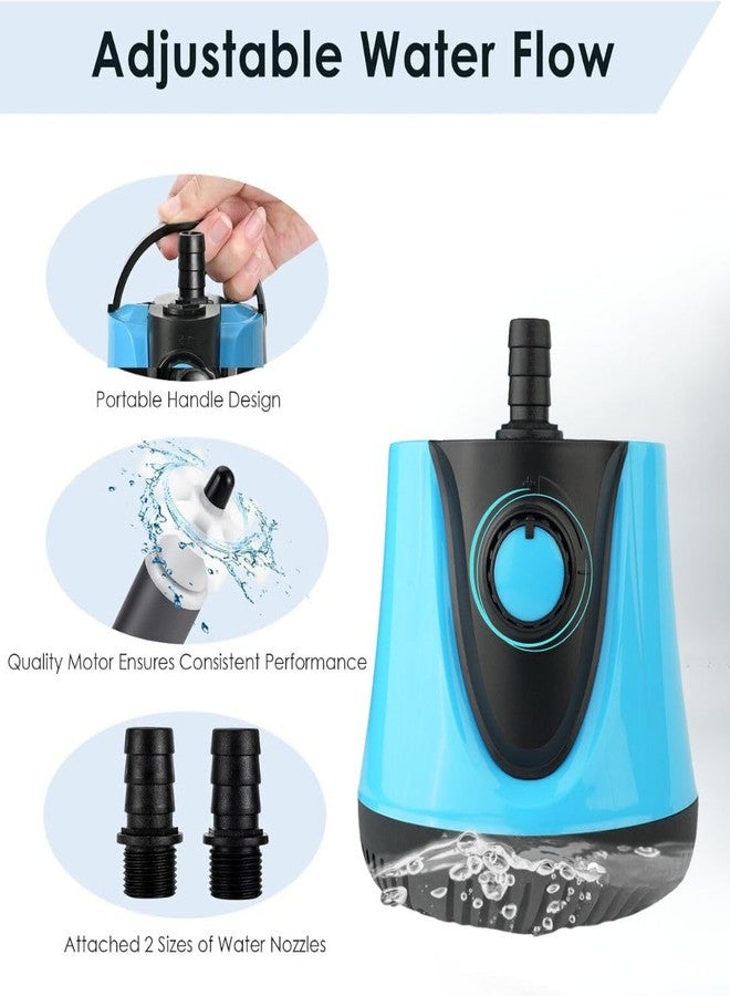 VAYINATO® Aquarium Submersible Bottom Suction Water Pump With Adjustable Water Flow and Free 2-Nozzles, Perfect for, Pond, Hydroponics and Water Fountains (D2202 | 15W | 1000L/Hr | 1.5M) - Image 4